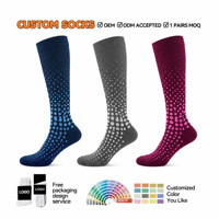 Chaussettes de compression pour les voyages en avion, les longs trajets, soulagement de la fatigue des jambes, bas de contention au-dessus du genou pour la position assise en avion
