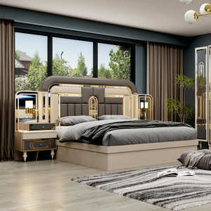 Giá Rẻ Bán Buôn Vua Kích Thước Bộ Phòng Ngủ Douoble Phòng Ngủ Sang Trọng Hiện Đại Lưu Trữ Nhà Đầy Đủ Khung Gỗ Đồ Nội Thất Phòng Ngủ Thiết Lập - Product Image 3