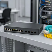Switch Empresarial 5735S-L8T4S-QA2, Switch Gigabit Administrado de 8 Puertos con 4 Uplinks SFP, Diseño sin Ventilador, Capacidad de 336 Gbps y Alimentación CA