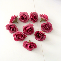 Mini-têtes de roses artificielles en soie vintage de 3 cm, petites roses idéales pour les bouquets de mariage, les projets de bricolage et les décorations de fêtes à domicile