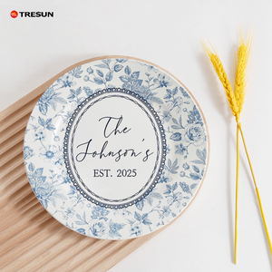 Assiette de service en porcelaine blanche de haute qualité, 10,5 pouces, style classique, passe au lave-vaisselle, passe au micro-ondes, écologique, vaisselle personnalisée - Product Image 6