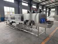 New Electric High-Temp Commercial-Grade Plastic Crate Washer with Finger Conveyor, Large Capacity, Water Reuse