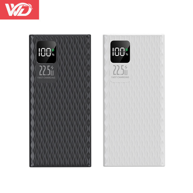 Lingge Shaped Power Bank 20000mAh 22.5W Fast Charging Portable Charger Power Bank 20000mAh Built-in 4 Cables External Battery