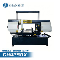 Scie à ruban à double colonne SDCNC GH4250X pour coupes d'angle, moteur robuste 5,0 kW, capacité 500x500 mm, économe en énergie