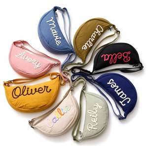 Personalized Parent Child Matching Crescent Crossbody Bags, S and L Size Custom Name Sling <b>Purses</b> for Women and <b>Girls</b> - Product Image 1