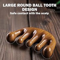 Peigne de Massage du Cuir Chevelu en Bois Personnalisable avec Logo, Masseur de Tête Gua Sha en Bois de Santal pour la Croissance des Cheveux Femmes Hommes
