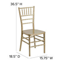 Vente en gros de chaises Chiavari empilables en plastique PP pour les événements, pour les banquets et les repas dans un hôtel