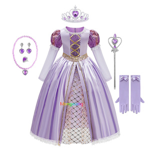 Princesa Tangled Rapunzel disfraz fantasía niñas bautizo vestido princesa niña Halloween fiesta cumpleaños Navidad Carnaval - Product Image 4