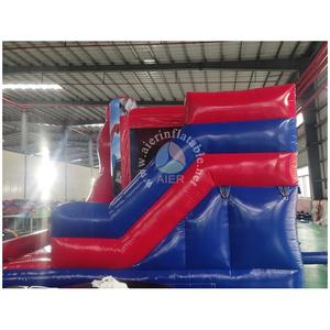 Château gonflable Spider-<span class=keywords><strong>Man</strong></span> 3-en-1, combo gonflable de super-héros avec toboggan et piscine - Product Image 4