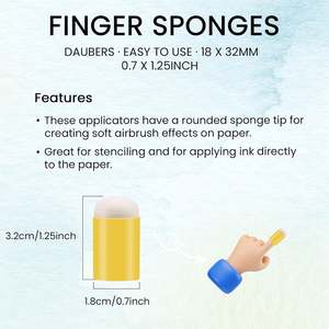 Doigt peinture mur artisanat ensemble 40 pièces mousse éponge tampons dans <span class=keywords><strong>une</strong></span> boîte <span class=keywords><strong>encre</strong></span> pour dessin peinture au doigt pour la créativité <span class=keywords><strong>d</strong></span>écoration de la maison - Product Image 4