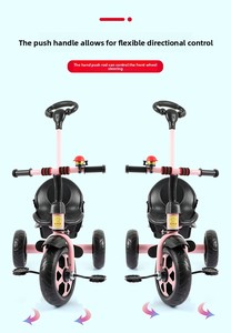 Tricycle enfant convertible pour bébé, voiture à roulettes 1-3 ans, jouet d'extérieur en plastique léger, très populaire sur TikTok - Product Image 5