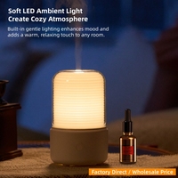 Lámpara Nocturna Única y Elegante con Luz Cálida, Difusor de Aroma USB de 120 ml, Humidificador de Aromaterapia