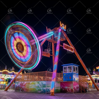 Manège à bascule extérieur palpitant pour parc d'attractions, grand pendule à sensations fortes, durable, en fibre de verre, métal et acier
