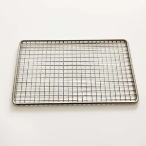 304不锈钢网托盘/烤盘网/矩形烧烤盘