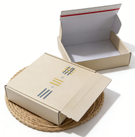 Boîtes d'expédition en carton ondulé écologiques personnalisées avec logo, bande de déchirement et fermeture éclair, pour emballage de colis aériens