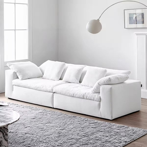 Set di divani componibili componibili quadrati in stile crema-<span class=keywords><strong>soggiorno</strong></span> moderno minimalista di lusso essenziale per un ambiente accogliente centro commerciale dell'hotel - Product Image 3