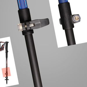 Bastones de Trekking Pioneer de Fibra de Carbono, Tres Secciones, Bloqueo Externo, Equipo de Senderismo Ultraligero - Product Image 1