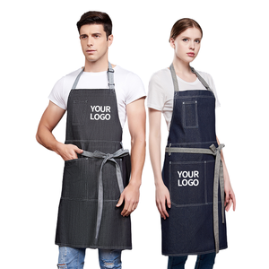 Cheap Customized Design Print Eco-Friendly Sleeveless <b>Kitchen</b> Cleaning Bib <b>Apron</b> Sustainable 100% Organic Cotton Wholesale - Product Image 1