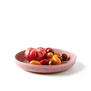 Cuenco Decorativo de Resina Ligera con Tema de Ángel, Técnica de Fundición, para Decoración del Hogar, con Plato Rosa - Product Image 1
