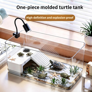 Tanque Anfibio Ecológico de Alta Transparencia, Pecera Ultraclara para Peces Dorados y Cría de Tortugas - Product Image 4