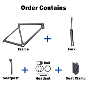 TOSEEK 碳纤维公路车架组 T800 碟刹 全内线走线 700C 穿轴式 �apered BSA Di2 OEM ODM 专业定制标志工厂 - Product Image 4