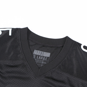 Camisetas de béisbol bordadas de malla transpirable, fabricación OEM, uniforme de béisbol con logotipo personalizado para hombres de talla grande, absorbe la humedad rápidamente - Product Image 3