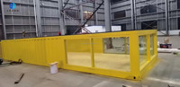 Piscine en conteneur maritime de 20 pieds, préfabriquée, modulaire, avec fenêtre d'observation, piscine extérieure au sol pour hôtel et villa