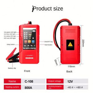 เครื่องจั๊มพ์สตาร์ทรถยนต์แบบพกพา 12V 1000A ความจุสูง พร้อมหน้าจอดิจิตอล  แหล่งจ่ายไฟฉุกเฉินใหม่สำหรับสตาร์ทรถยนต์ - Product Image 3