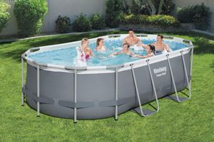 <span class=keywords><strong>Piscine</strong></span> <span class=keywords><strong>ovale</strong></span> hors sol pour toute la famille, avec structure métallique, 4,27 m x 2,50 m x 1,00 m, idéale pour l'été - Modèle 56620 - Product Image 4