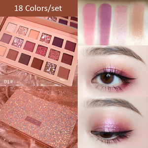 Personalizar 18 colores brillo y mate de sombra de ojos paleta de color de etiqueta privada paleta de sombra de ojos - Product Image 3