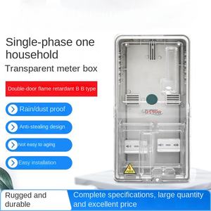 กล่องมิเตอร์ไฟฟ้าแบบติดผนัง Zhengxing PV038 ป้องกันน้ำฝน โปร่งใส เฟสเดียว 220A ผลิตจากวัสดุ PC+ABS - Product Image 4