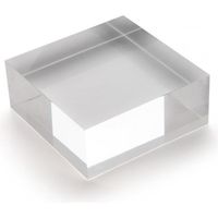 Vente en gros personnalisation lettre claire Logo Cube bricolage nouvelle vierge solide bloc acrylique épais clair