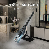 Jerman ICam kabel Ethernet kecepatan tinggi, 5A pengisian cepat kabel LAN Patch untuk Router PC & komputer tembaga murni dengan jaket PVC