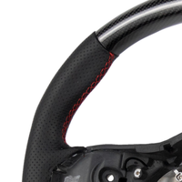 Volant en fibre de carbone pour Mercedes Benz W205 C63 808 E43 C300 C200 GLC SLK A45 AMG, accessoires intérieurs de voiture