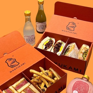Kustom kualitas makanan cetak warna wafel kue biskuit kemasan kue Macaron kotak Mini paket untuk makanan penutup dekoratif - Product Image 1