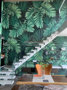 ภาพจิตรกรรมฝาผนังโมเสกแก้วลายต้นไม้สีเขียวสำหรับโรงแรมวิลล่าสระว่ายน้ำคุณภาพสูงตกแต่งผนังและพื้น - Product Image 6