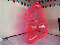 Ours gonflable transparent en PVC double couche au design incroyable pour la publicité