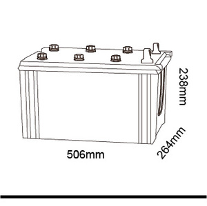แบตเตอรี่รถยกทนความร้อนสูง 70027 200Ah สำหรับรถตัก - Product Image 2