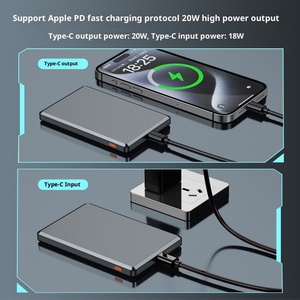 Batterie externe magnétique sans fil en alliage ultra-mince de 9 mm, 10000 mAh, Li-Polymère, recharge rapide bidirectionnelle PD, vente en gros - Product Image 4