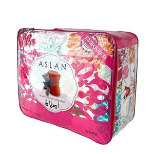 Literie à fermeture éclair en plastique transparent personnalisé oreiller housse <span class=keywords><strong>de</strong></span> couette sac fourre-tout emballage avec poignée en corde sac <span class=keywords><strong>de</strong></span> rangement - Product Image 6