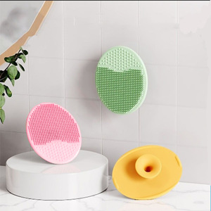 Brosse à shampooing en silicone pour bébé : Brosse de bain pour nouveau-né et brosse anti-croûtes de lait, brosse pour le visage des filles - Product Image 1
