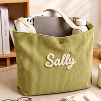 Sac à bandoulière brodé personnalisé grande capacité, écologique et portable, idéal pour la plage et le quotidien, pour femmes - Vente en gros mode
