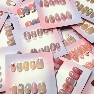 <span class=keywords><strong>Uñas</strong></span> Acrílicas Simples <span class=keywords><strong>Cortas</strong></span> Hechas a Mano, Estilos Mixtos Aleatorios de Fábrica, Venta al por Mayor, Puntas de <span class=keywords><strong>Uñas</strong></span> Personalizadas para Manicura - Product Image 2