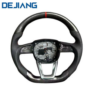 Volante Deportivo de Fibra de Carbono y Cuero de Alta Calidad con Base Plana para <span class=keywords><strong>Audi</strong></span> 2015 2016 S6 S7 A4 A5 A6 A7 Q3 Q5 A3 S3 S8 R8 - Product Image 5