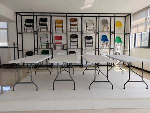 Bàn gấp 8ft 240cm một mảnh chỉ không Có nếp gấp ở giữa bàn Ăn Dài - Product Image 5