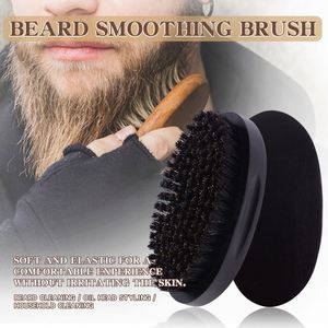 Wholesale Custom Black Men Wooden <b>Beard</b> Brush High Quality Natural Boar Bristle <b>Beard</b> Brush - Product Image 2
