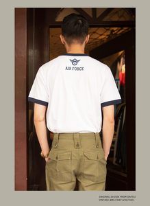 <span class=keywords><strong>T</strong></span>-shirt Homme DAFEILI 2025SS Style Américain à Manches Courtes avec Bordure Contrastante et Motif Dessin Animé Rétro Tendance – Vente en Gros - Product Image 5