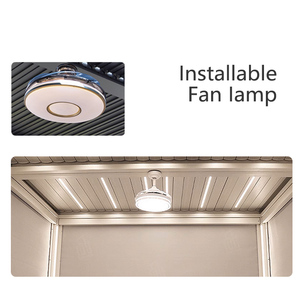 Padiglione in alluminio a energia solare resistente al vento e termoisolante per barbecue - Product Image 5