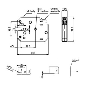 Serrure Électromagnétique Compacte et Robuste DC12V pour Armoire à Grille Express, Distributeur Automatique, avec Signalisation d'État de Verrouillage pour Porte - Product Image 4