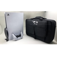 Grand étui de transport EVA pour PlayStation pour PS4 et PS5 Accessoire de contrôleur de jeu vidéo Pochette rigide avec design de voyage portail